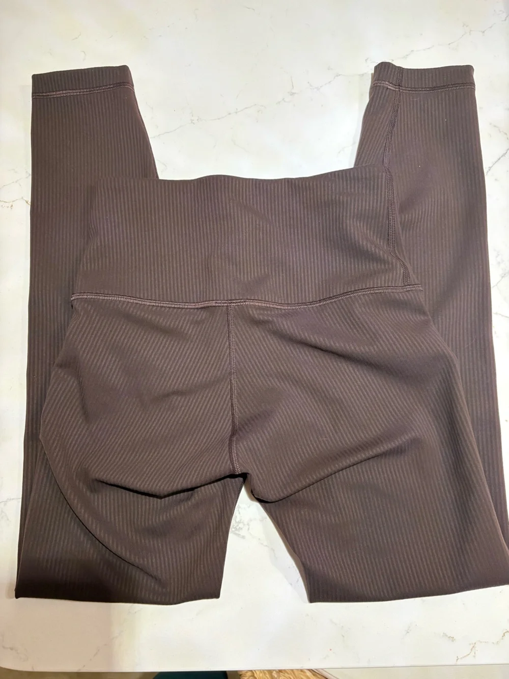 lululemon athletica Wunder train Ribbed High-Rise Brown Leggings